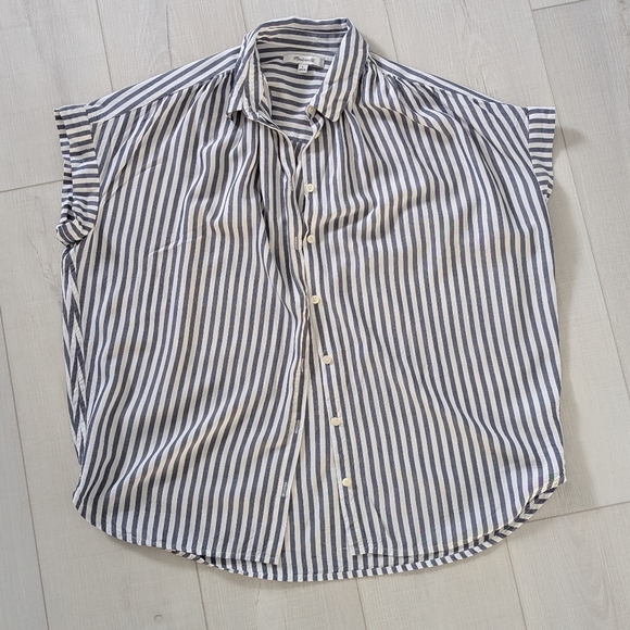 Madewell central tunic shirt in Ballard stripe - Picture 4 of 11
